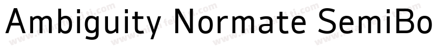 Ambiguity Normate SemiBold字体转换
